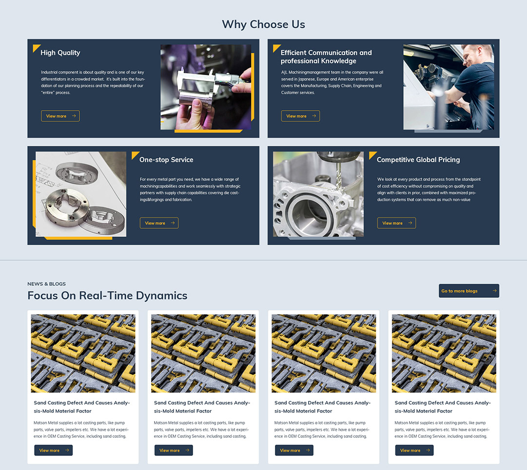 機械加工行業(yè)外貿B2B網(wǎng)站建設方案